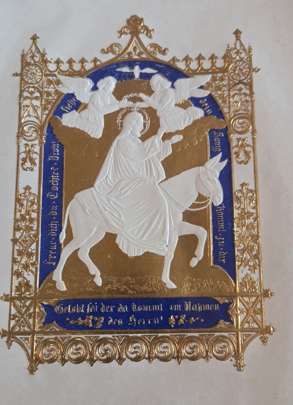 Foto & Immagini: Antikes religiöses Prägebild mit Blattgold – Usato da Rehetobel venduto da hobirot01