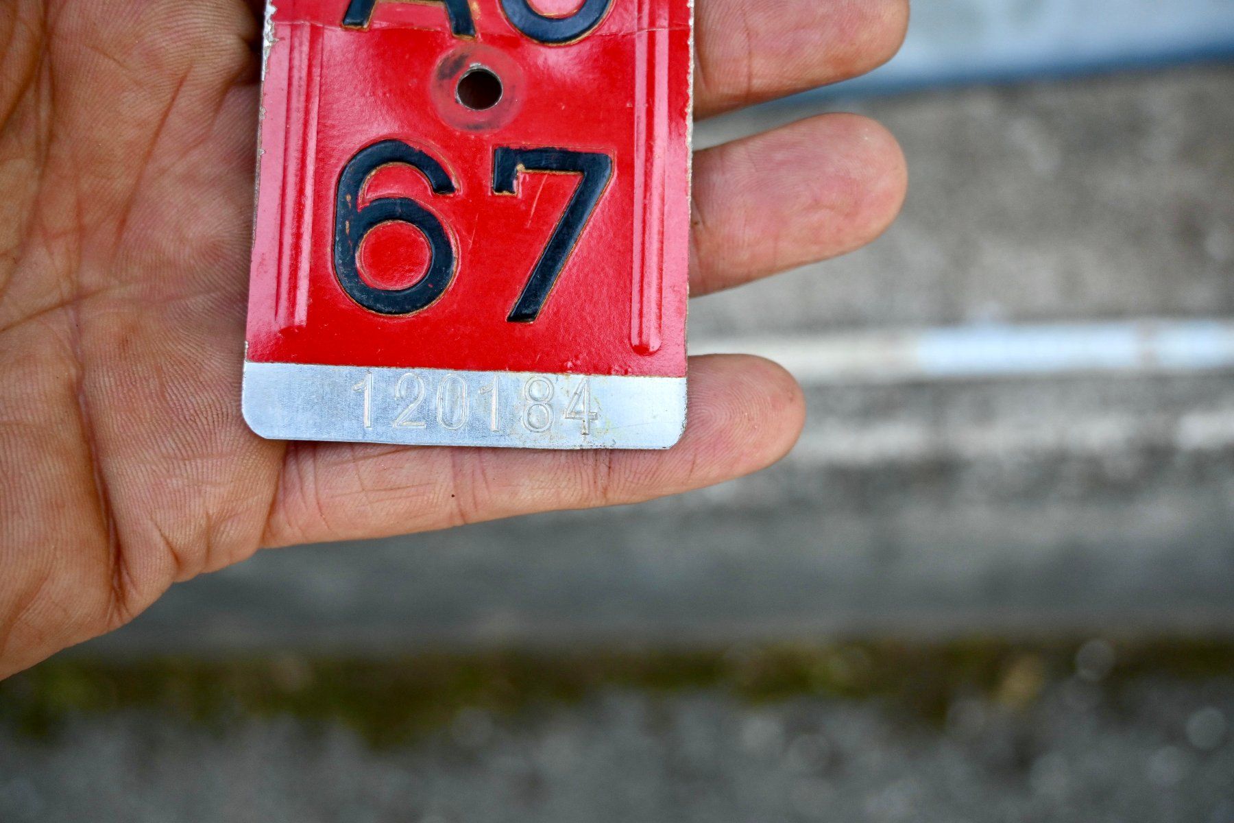 Schilder: Velonummer AG von 1967 - Aargau - AG 67 – Gebraucht aus Pfaffhausen von mono_rec 5