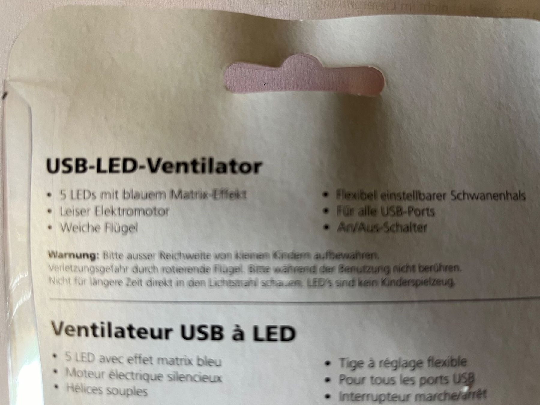 Ventilatori: USB LED-Ventilator – Nuovo e nell'imballaggio originale da Wiesendangen venduto da plus-minus 3