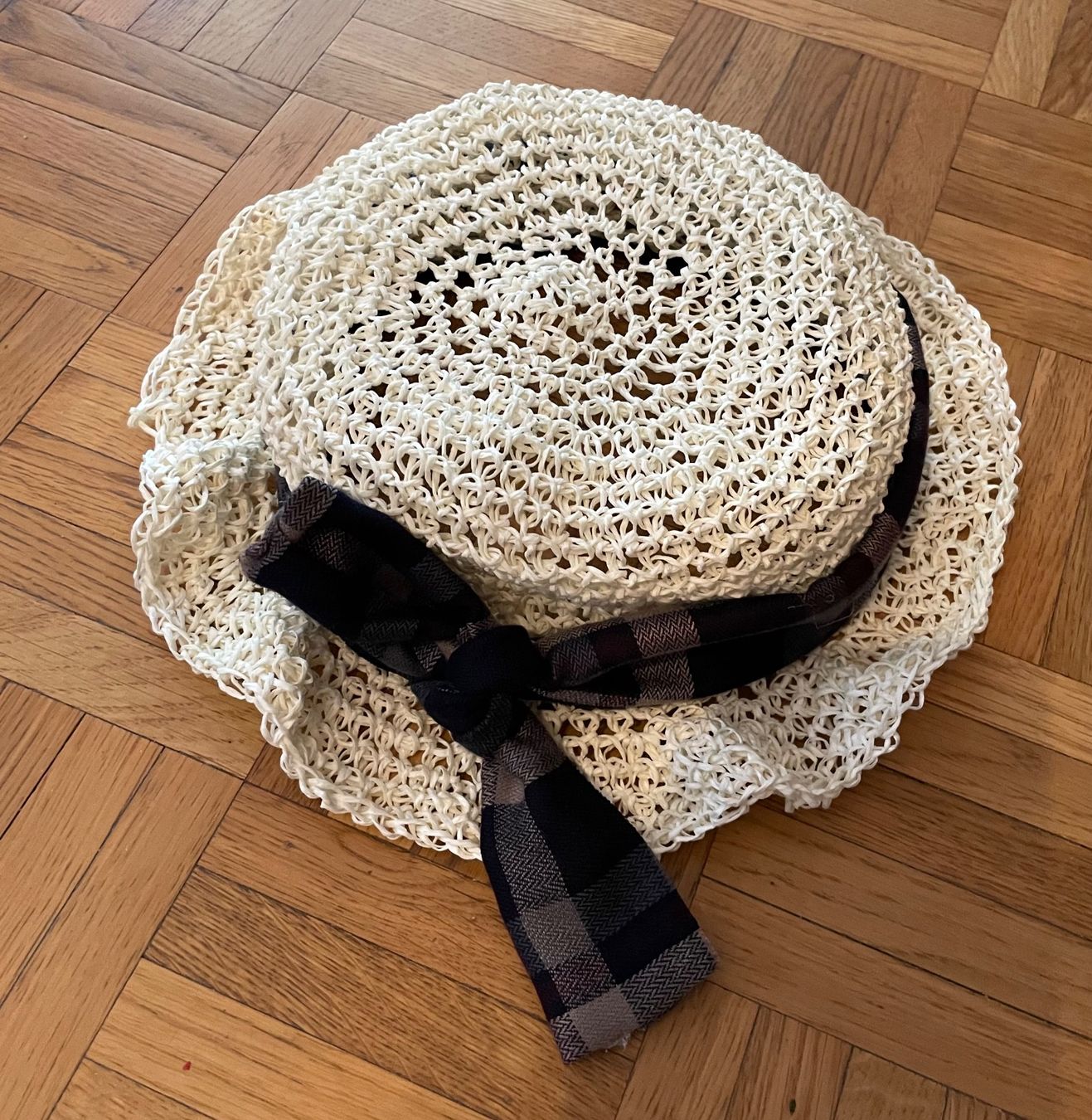 Copricapi, berretti & cappellini: Stroh Hut. Beige/weiss Neu – Nuovo e nell'imballaggio originale da Au ZH venduto da Jaggy4 3