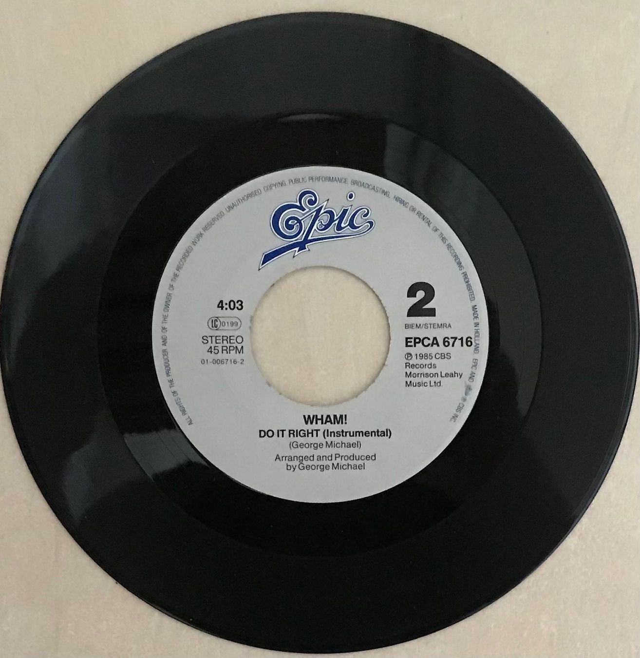 Dischi in vinile: WHAM ! - I'M YOUR MAN – Usato da Bussigny venduto da vinyl-pas-cher 3