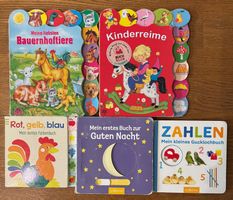 Kleinkinderbücher 5 St. &  2 St. für Batterie, kartonisiert