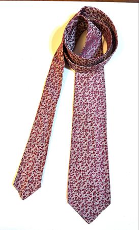 Vintage Seidenkrawatte, bordeaux-farbig, Top Zustand!