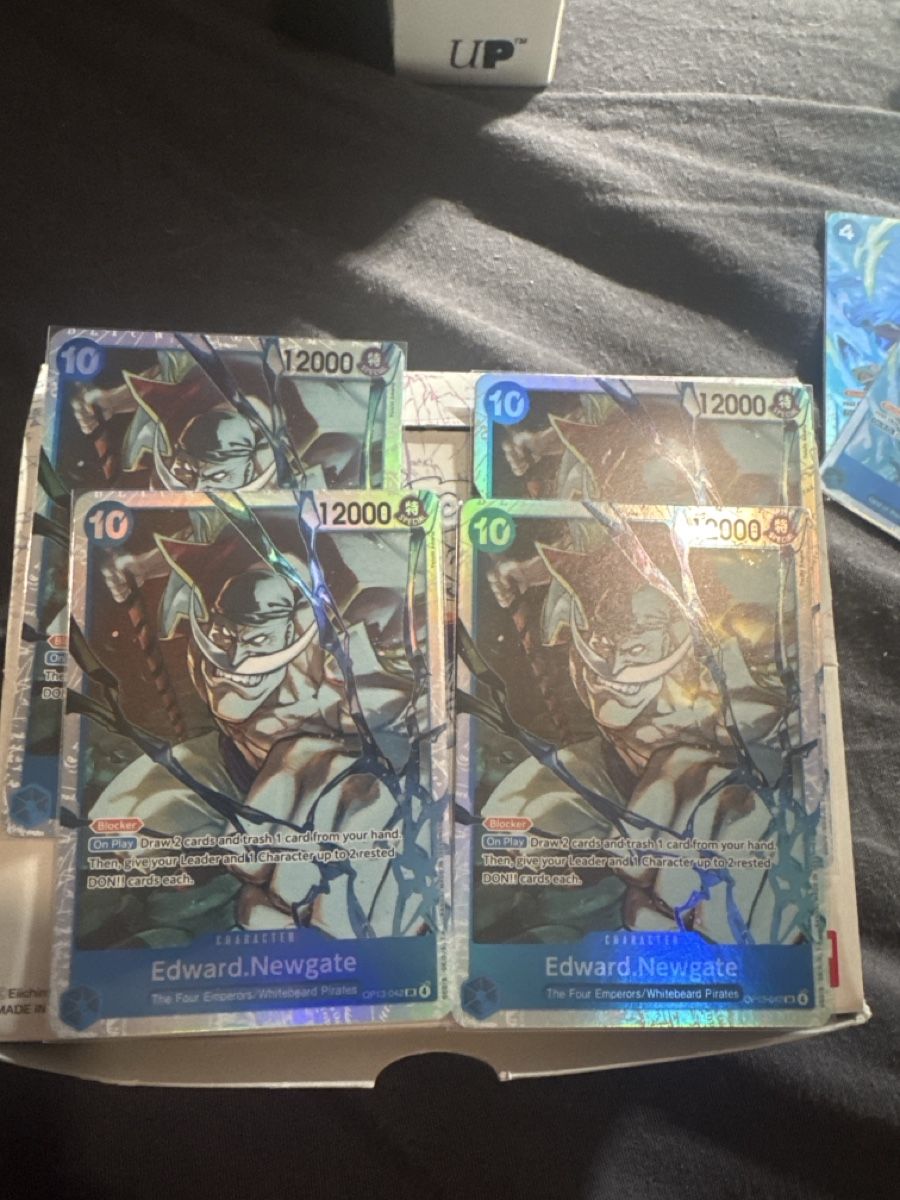 Bandai Carte collezionabili: 4x one piece edward. Newgate op13-042 – Nuovo (secondo la descrizione) da Maroggia venduto da RikoZenin
