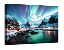 Riesig 🔝 SUPER PREIS 💲 Wandbild 120x80 NEU / Polarlichter