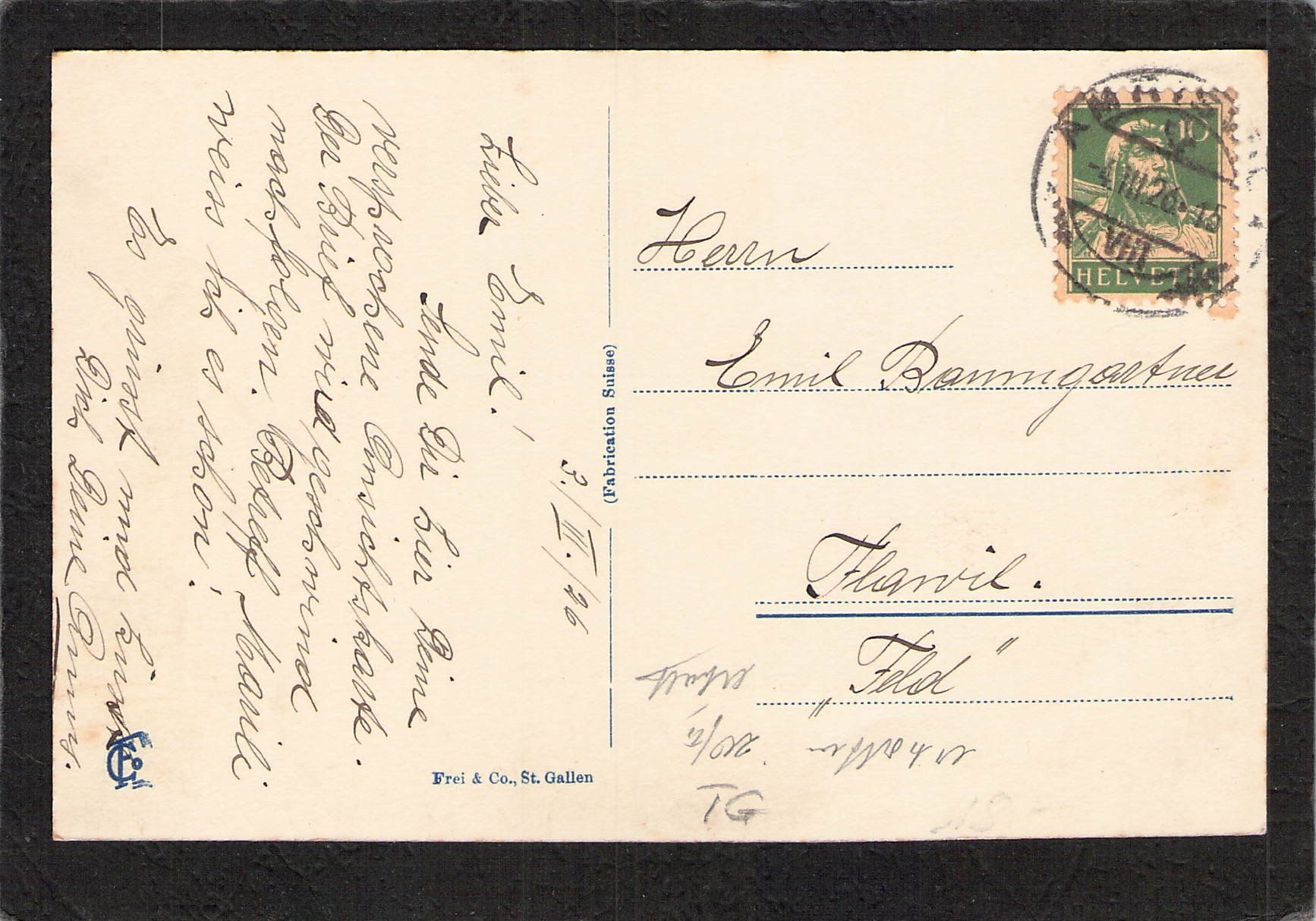 Ansichtskarten: Amriswil TG , gel. 1926 – Gebraucht aus Reichenburg von ibiza18 1