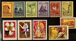 UdSSR 1968-1969 Holzarchitektur Raumfahrt Zond5 Ballett 10V