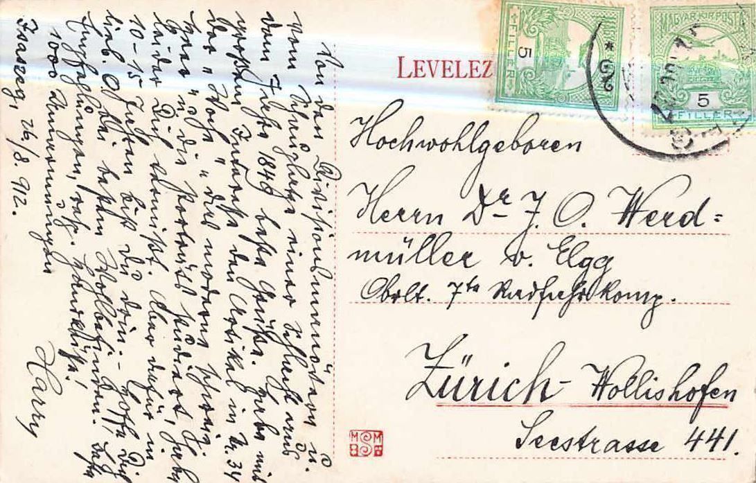 Cartoline postali: Ansichtskarte VIELE UNTERSCHRIFTEN 1912 – Usato da Winterthur venduto da SchatzchischtliWinti 1
