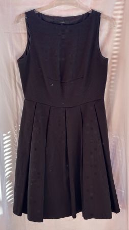 Elegantes Coast Kleid, schwarz mit Struktur, UK8 / EU36