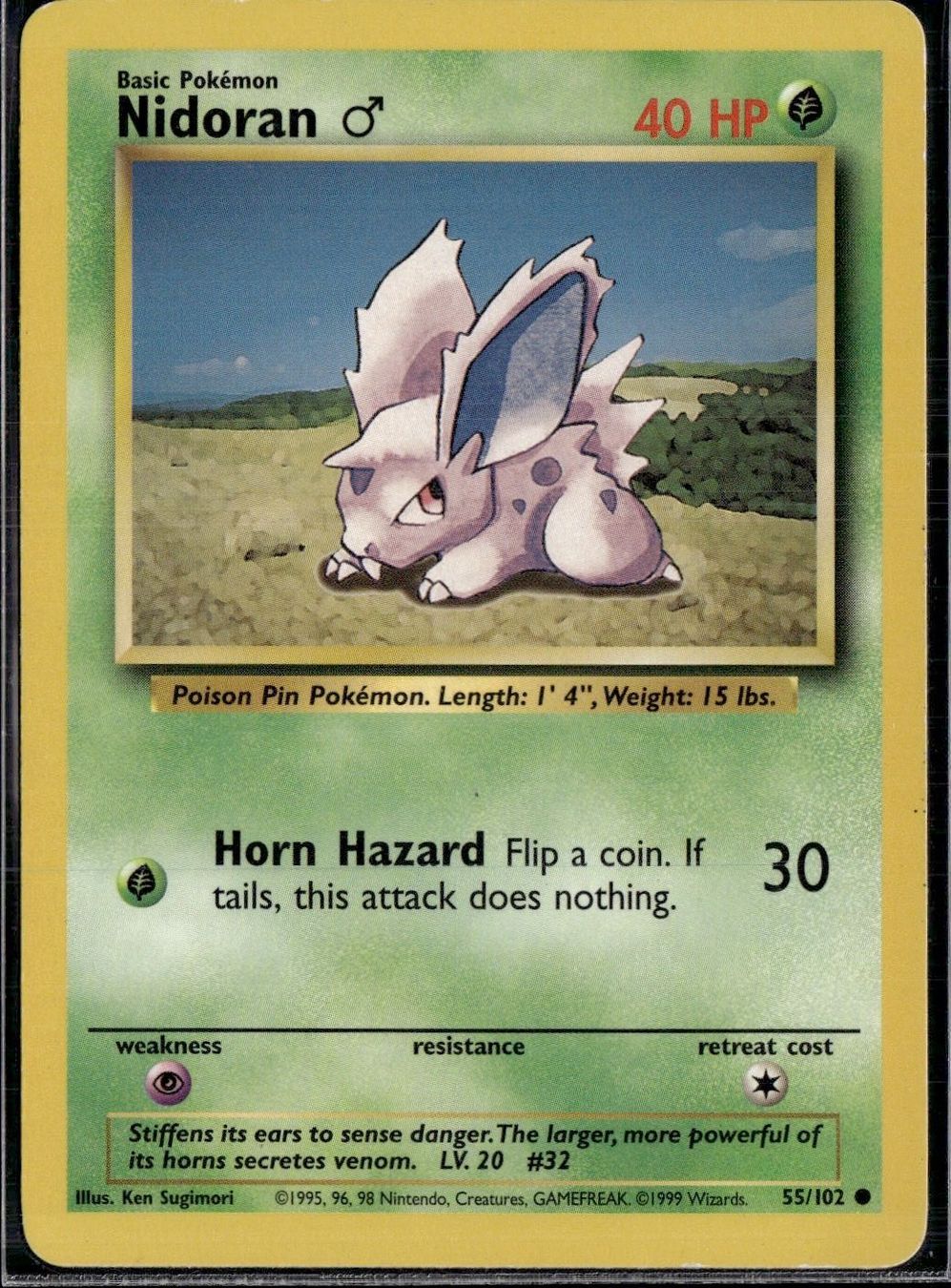 Pokémon Carte collezionabili: Nidoran 55/102 Base Set – Usato da Zürich venduto da pokemon_cards