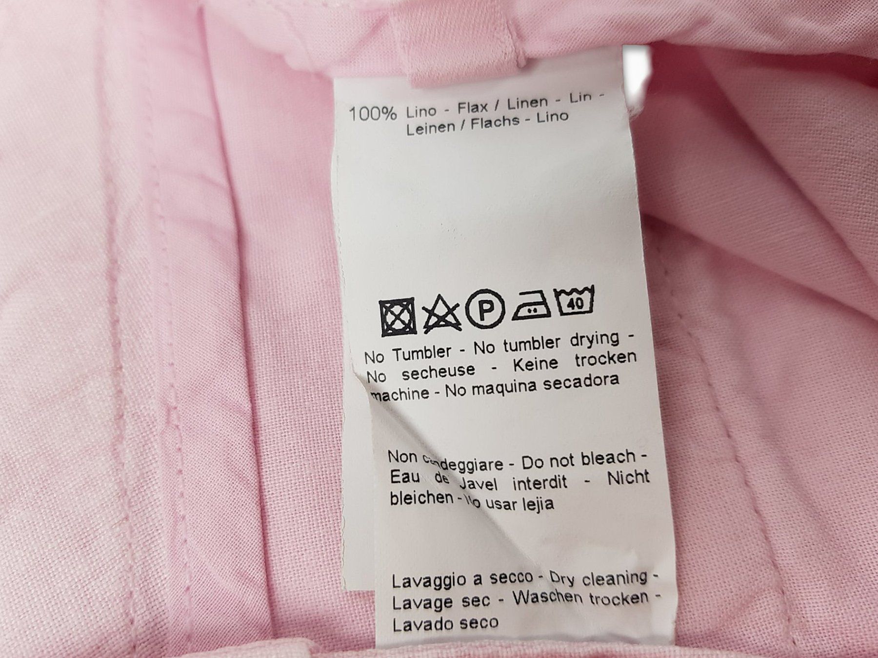 Pantaloni: Leinenhose kurz Rosa – Usato da Suhr venduto da Restwert_Suhr 8