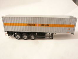 H0 AUFLIEGER MIT BERTSCHI CONTAINER NEU (A)