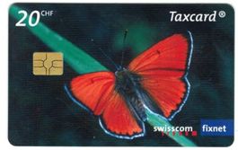 Taxcard S208.1 Schmetterling 20 Fr, 1. Auflage