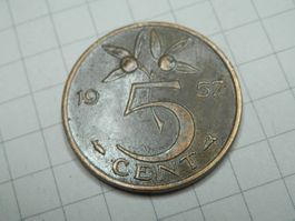 Niederlande 5 Cent, 1957 siehe Fotos