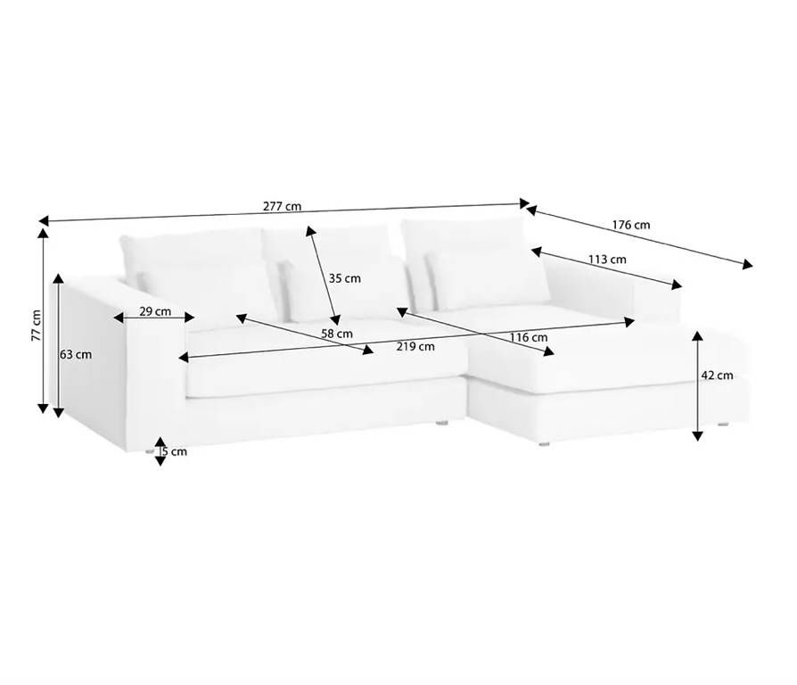 Divani: ECKSOFA IN ECRU/BEIGE APPROX. 277X176 CM – Usato da Schlieren venduto da neslihank 2