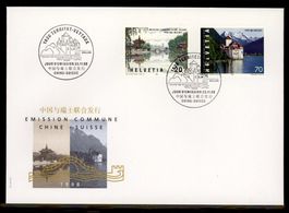 1998, FDC, Gemeinschaftsausgabe Schweiz-China (Nr. 958–959)
