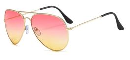 Aviator Sonnenbrille OCEAN mit Farbverlauf pink-gelb UV400