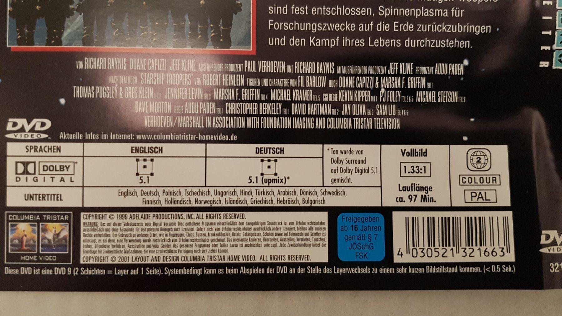 Tutti i DVDs: DVD Starship Troopers – Usato da Oetwil am See venduto da fineli2 1