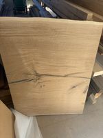 Grosse Eichen Tischplatte 890x1200 geschliffen roh epoxy