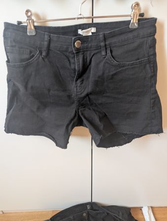 Black Denim Shorts Size 38