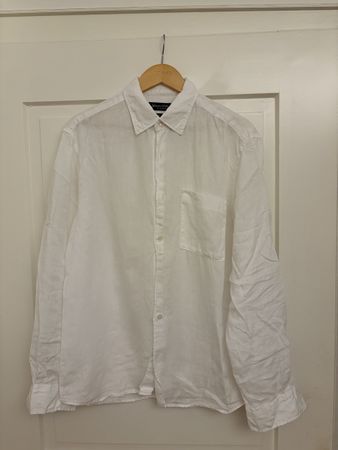 Marc O’Polo Leinenhemd Weiss Gr. L / 41–42 100% Leinen