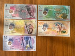 Maldiven set 5 Banknoten Bankfrisch