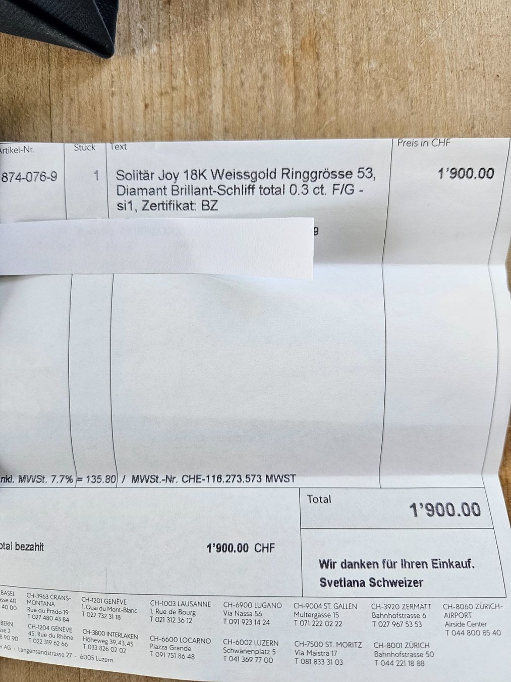 Bucherer Anelli: Solitär Weissgold – Usato da Adliswil venduto da Mnala 3