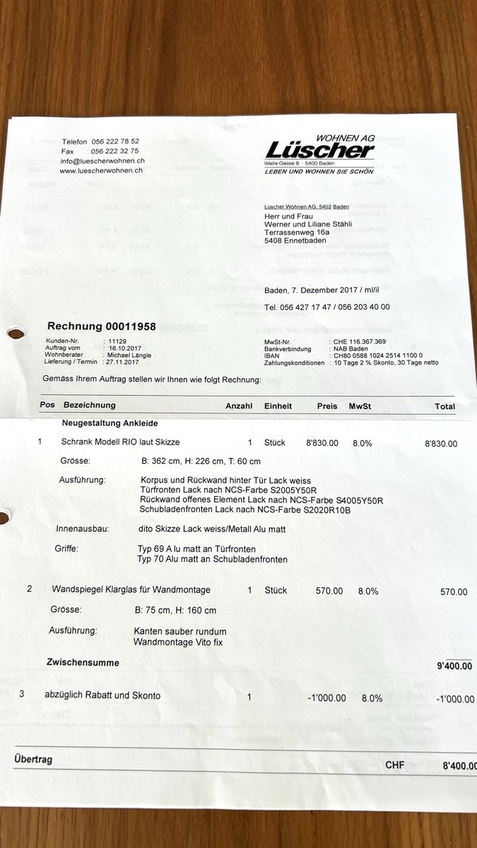 Schränke: Ankleideschrank modern – Gebraucht aus Ennetbaden von lolek02 6