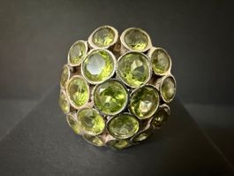 Silber Ring mit Peridot 800