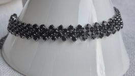 Bracciale donna con strass neri