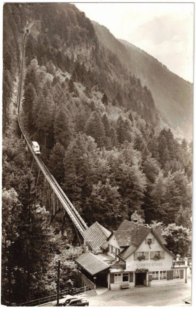 Ansichtskarten: Stoos - Standseilbahn – Gebraucht aus Binningen von Mountainrider