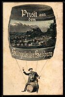 Salzburg, Ortsansicht aus der Vogelschau