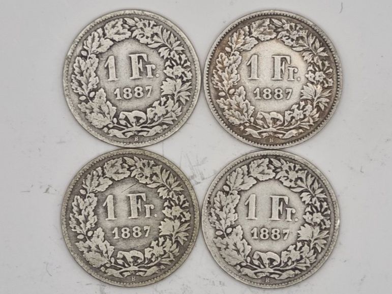 Tutti le monete: 1 FR 1887 Lot 4 Stück – Usato da Bure venduto da chap981