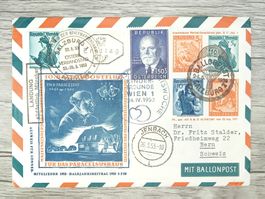TR76 Enveloppe + Timbre Autriche 1953 Theme Ballon