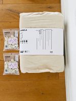 IKEA SANELA Velvet Curtains Beige 140x300 cm – New