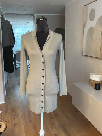 Marc Cain gerippte Long  Strickjacke Baumwolle