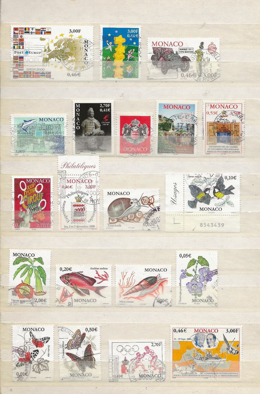Tutti i francobolli: Monaco Lot 2000.... – Usato da Sion venduto da PierreP01