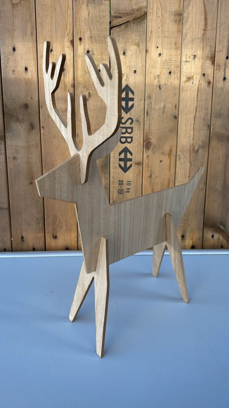 Articoli in legno: Deko-Hirsch aus Holz mit Stecksystem – Nuovo (secondo la descrizione) da Bad Zurzach venduto da vit_rct6 1