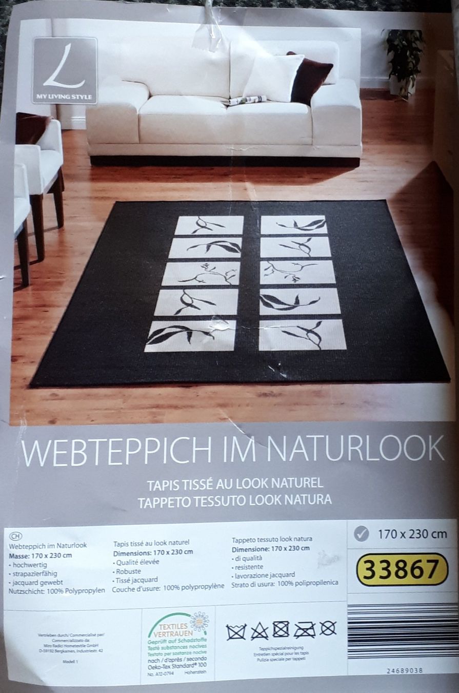 Tappeti: Webteppich im Naturlook – Nuovo e nell'imballaggio originale da Emmetten venduto da kuminasaba 3