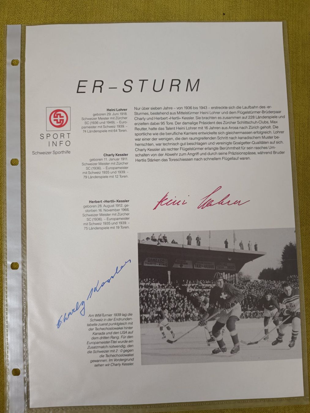 Autografi: ER Sturm - Kessler & Lohrer - original signiert – Usato da Menziken venduto da Autogramme