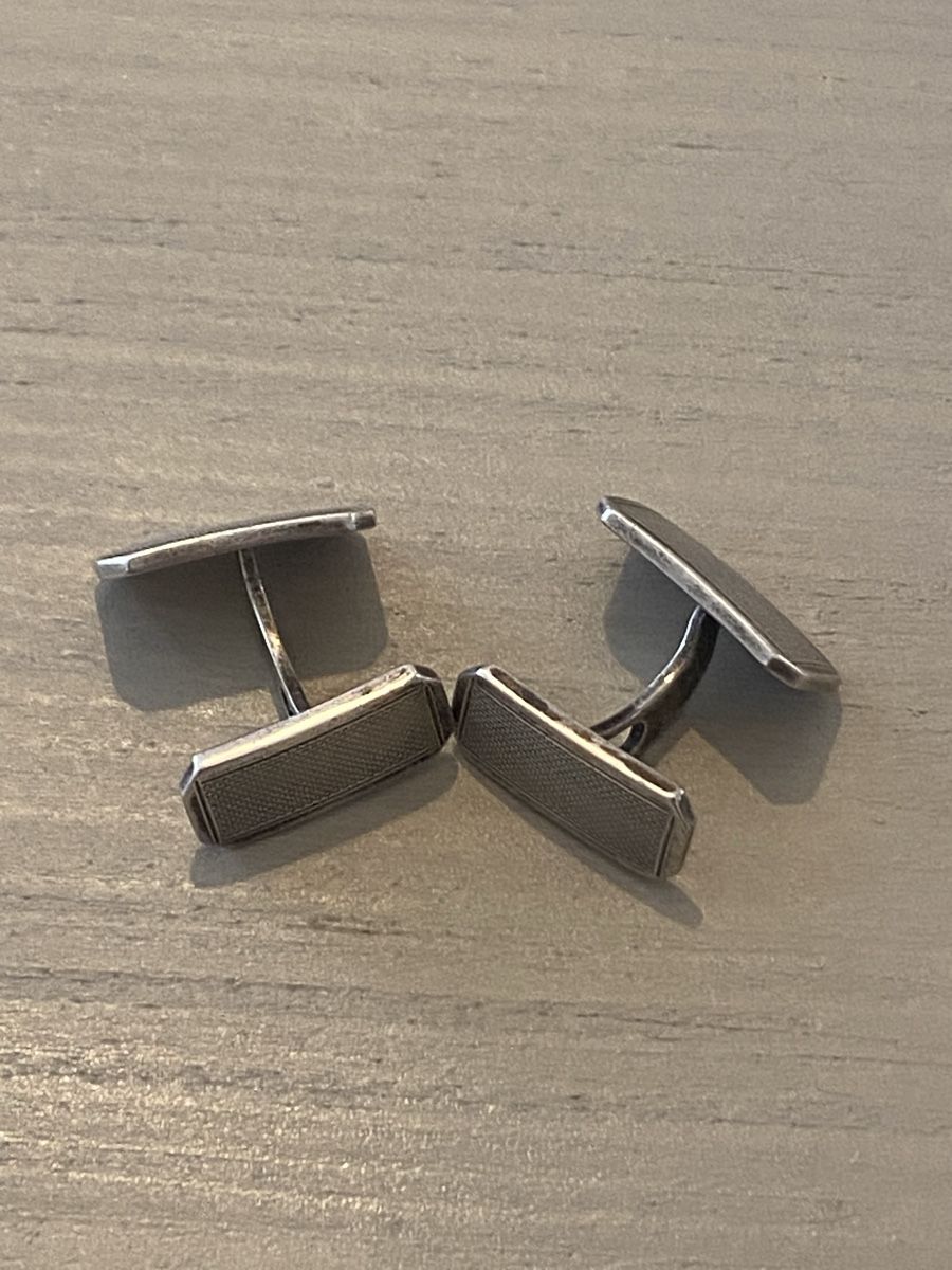 Boutons de manchette: Vintage Manschettenknöpfe 800 Silber  – D'occasion à Birr par Vintage-Liebhaber 1
