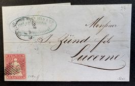FALTBRIEF SCHWEIZ 1854/62