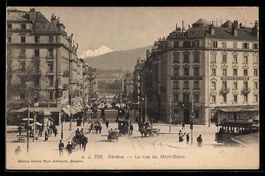 Genève, La Rue du Mont-Blanc, Strassenp