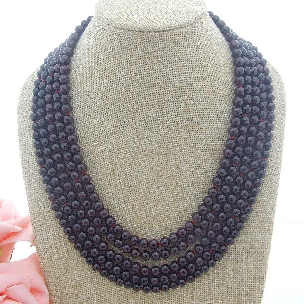 Ketten: Lua Granat Halskette Perle 46cm Collier Noeud Grenat Garnet – Neu (gemäss Beschreibung) aus Prilly von ilyria73 4