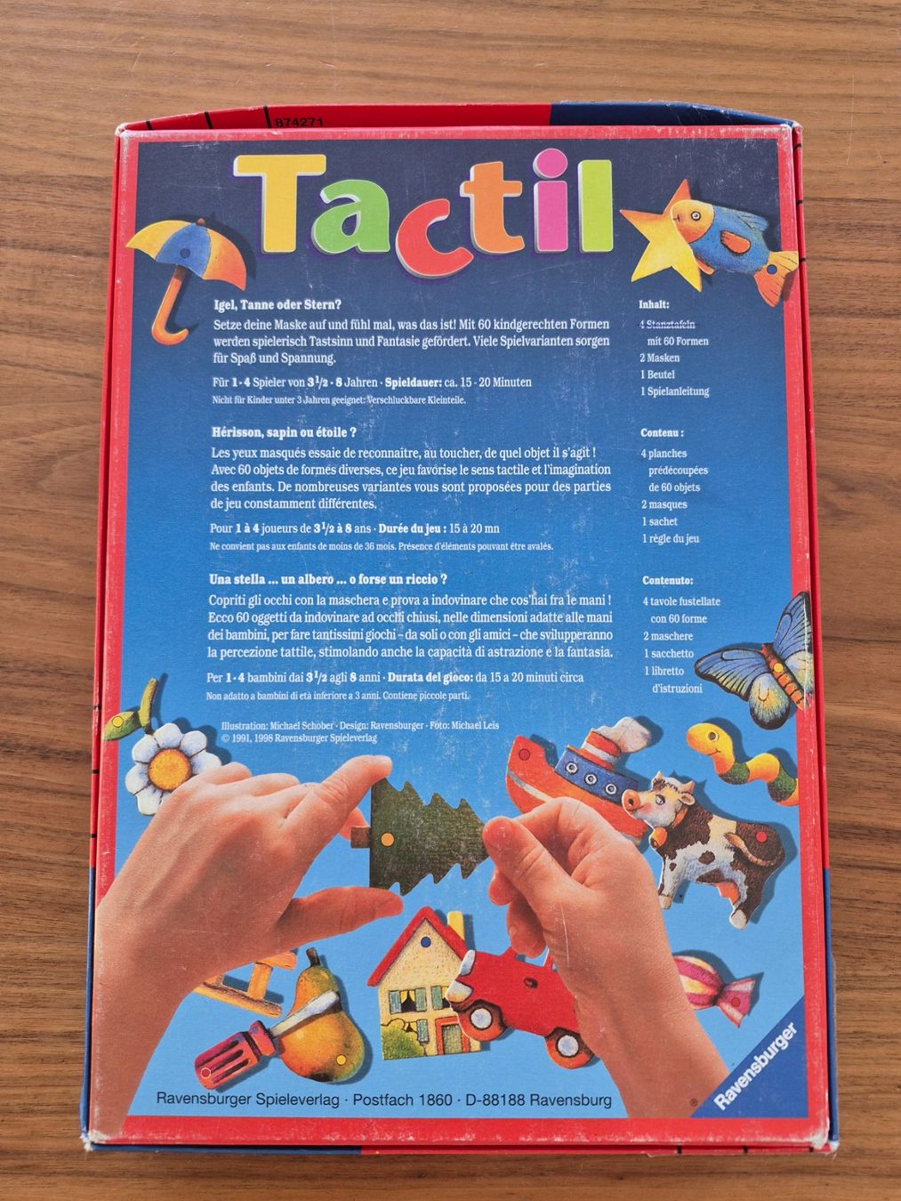 Ravensburger Giochi: Ravensburger Spiel Tactil (blinde Kuh) – Usato da Lengnau AG venduto da Mefari 2