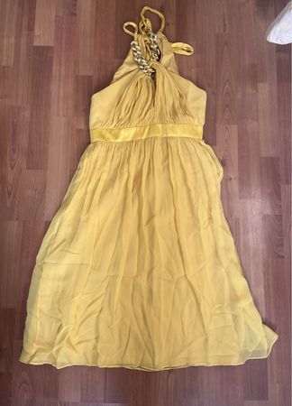 Abito estivo giallo con catena dorata - taglia S!