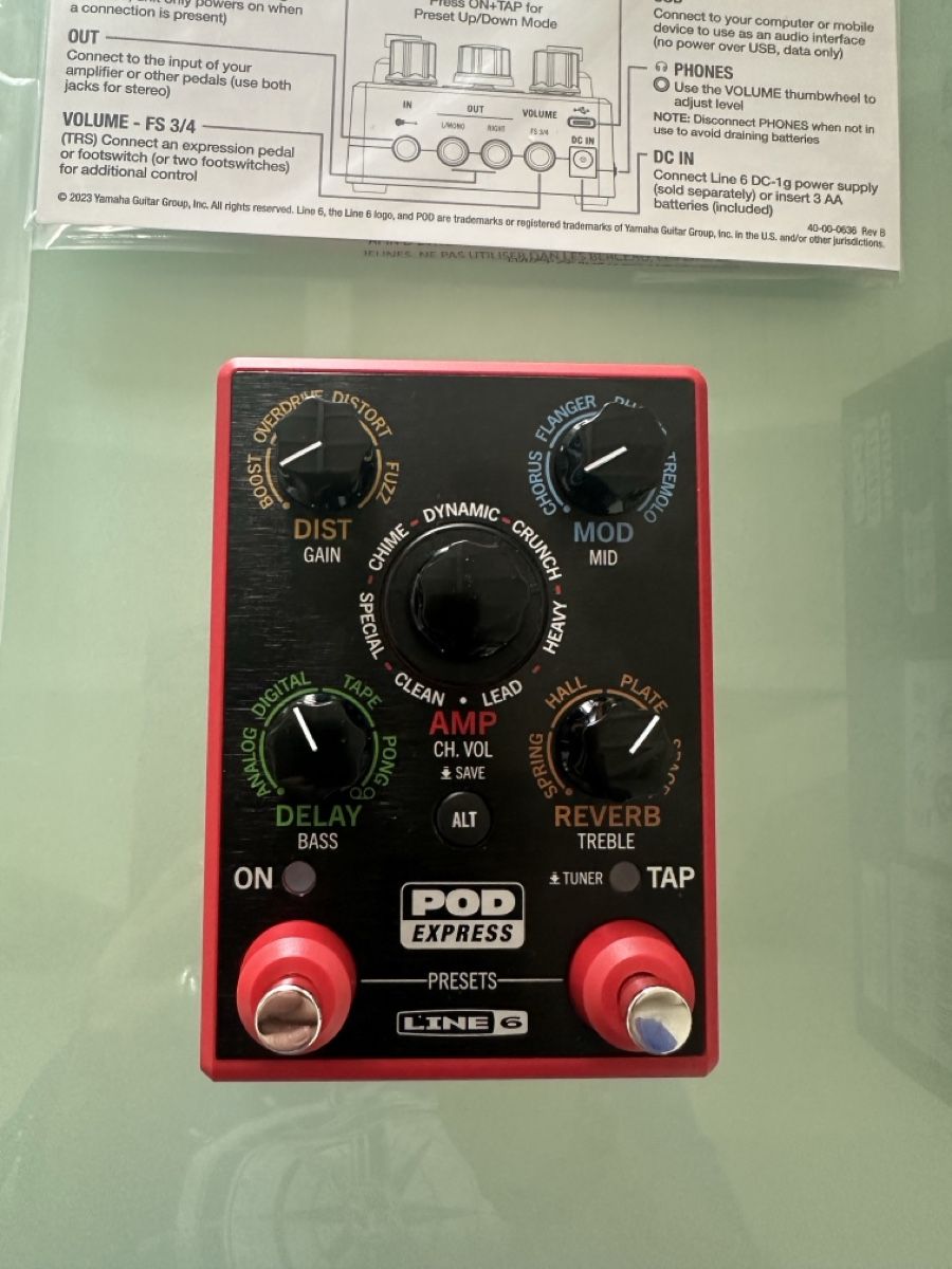 Line 6 Strumenti musicali: Line 6 POD Express Gitarren Bodeneffekte Neu – Nuovo e nell'imballaggio originale da Watt venduto da Gini120