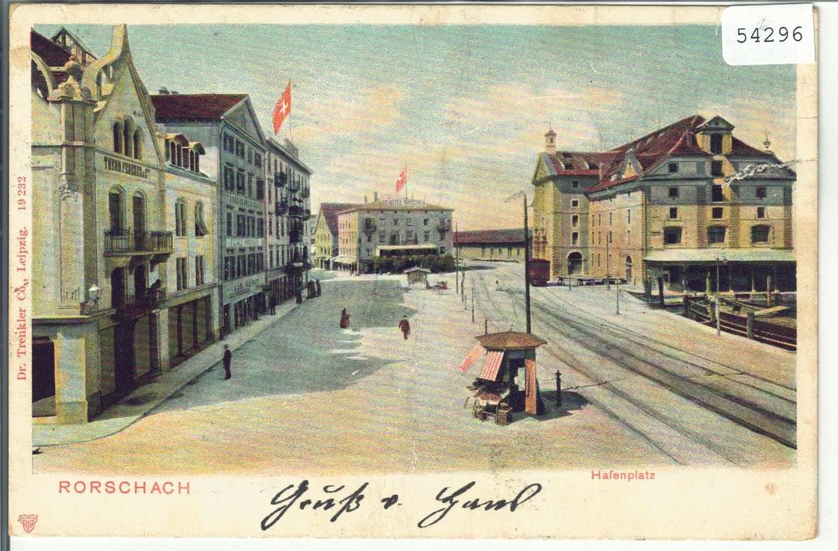 Ansichtskarten: Rorschach - Hafenplatz – Defekt aus Ettingen von Kartenplanet