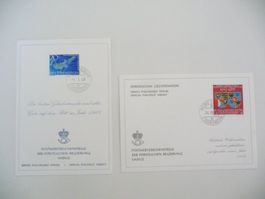 1968-2007 Offizielle Glückwunschkarten Liechtenstein