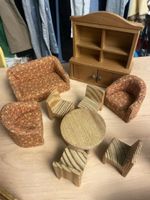 Puppenhaus Möbelset Holz braun guter Zustand